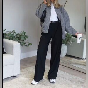 Babaton Malcom Wide-Leg Wool Dress Pant